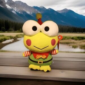 Hello Kitty & Friends Keroppi Holiday Plush Christmas Elf Sanrio Toy Doll‎